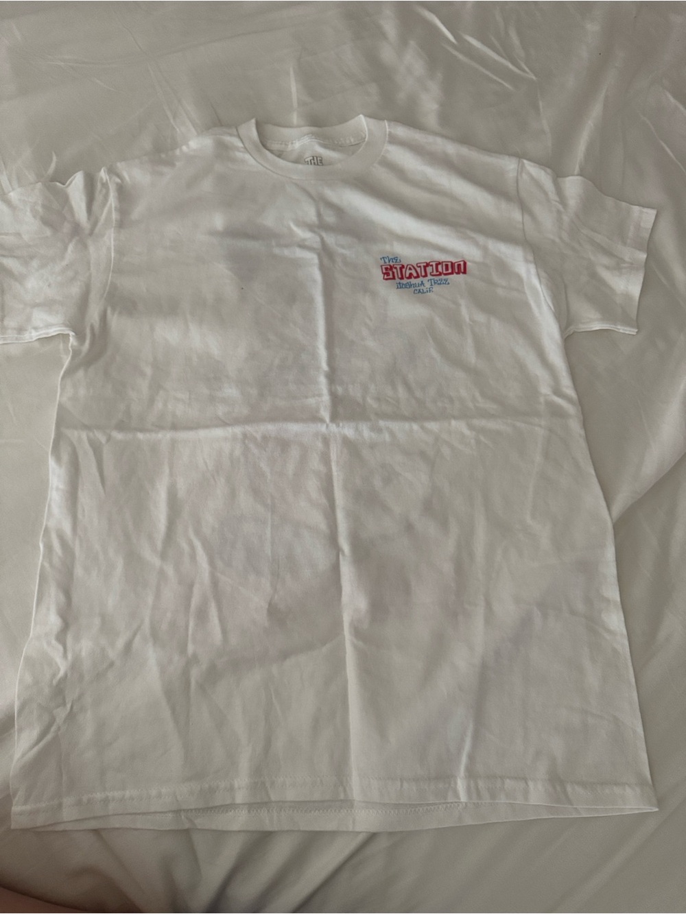 The Station Joshua Tree Macho Mouse White Graphic Tee